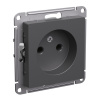 Systeme Electric AtlasDesign Базальт Розетка б/з без шторок, 16А, механизм