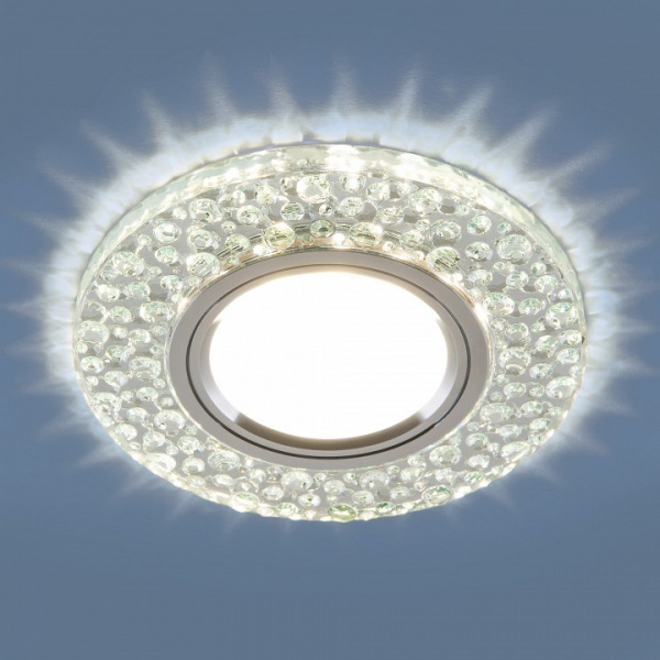 Встраиваемый точечный светильник с LED подсветкой 2224 MR16 CL прозрачный Elektrostandard Bobli a043148