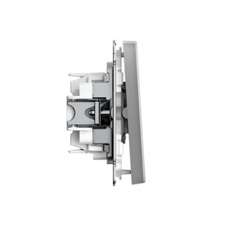 Systeme Electric ArtGallery Сталь Переключатель 2-клавишный, 10АХ, механизм, быстрозажим. клем.