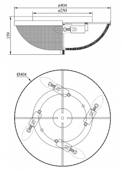 Потолочный светильник Ceiling & Wall C046CL-04G Maytoni Coupe