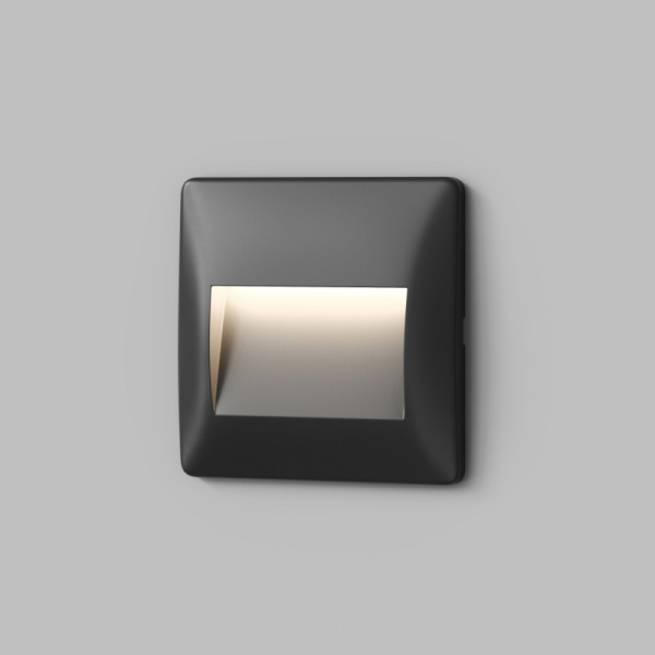 Светильник встраиваемый в стену HELM, IP65, LED 3000К, 2.5 Вт, черный, пластик