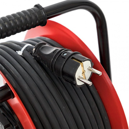 EKF PROxima Удлинитель на катушке "Гефест 2.0" 4 гнезда 30м с заземлением и предохранителем КГ 3*2,5 16А/3,5кВт IP44