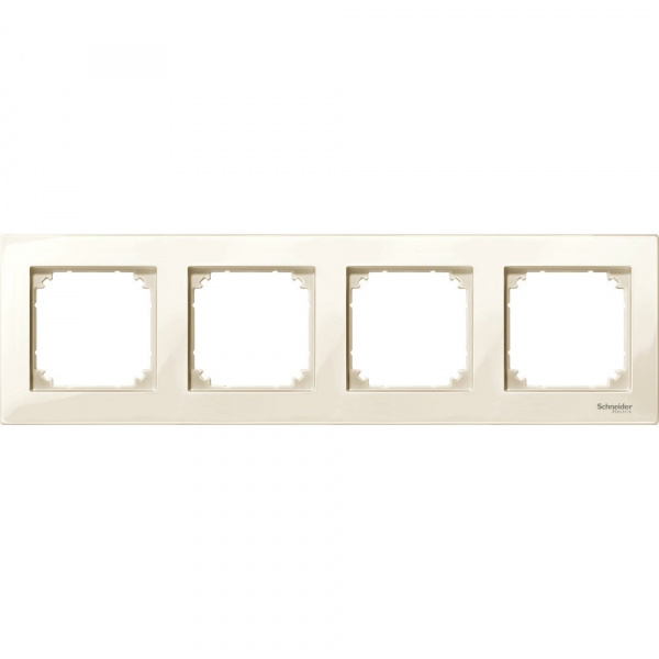 SE Merten SM M-Plan Беж глянец Рамка 4-ая