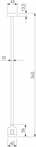 Esthetic Magnetic Декоративная стойка с коннектором h545mm MEDIUM 85152/00 Elektrostandard Esthetic Magnetic a065448