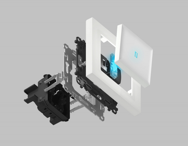 Механизм 2-клавишного проходного выключателя 10A-250V QUANT VM120