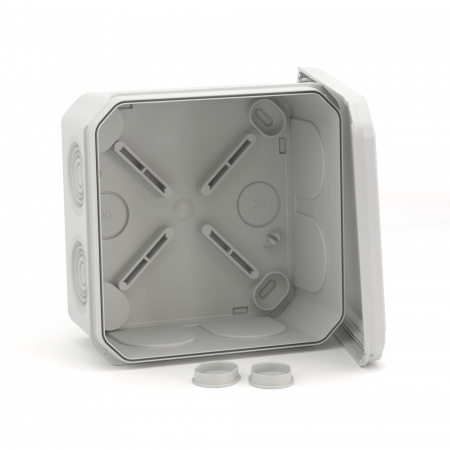 DKC Коробка ответвительная с 8+2 кабельными вводами д.25/20 мм,IP55,100х100х50 мм (розница)