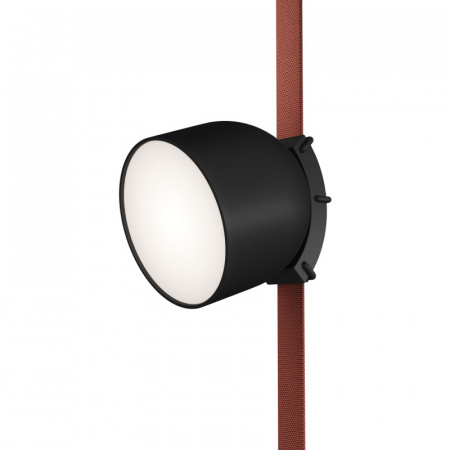 DK5542-BK Поворотный светильник для трека-ремня Belty, серия Spot, со светодиодом, D100*H107мм, 48V DC, 12W, RA90, 120°, 4000K, IP20, черный, алюминий