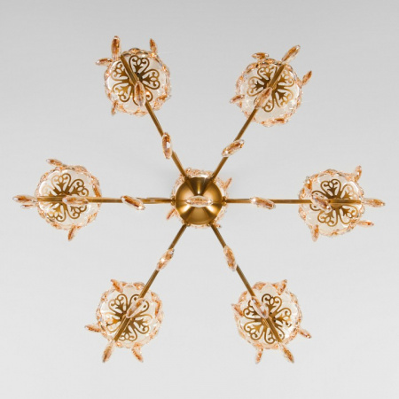 Подвесная хрустальная люстра 10109/6 бронза Eurosvet Escada