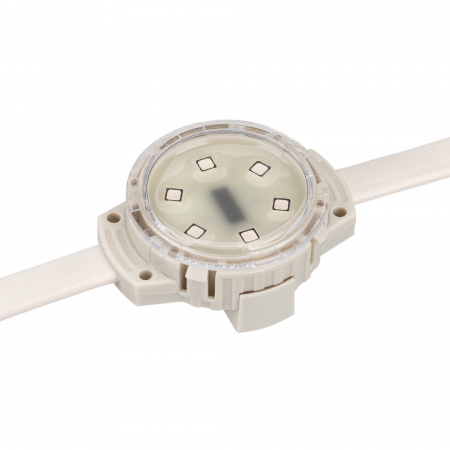 Arlight Модуль управляемый SOLEX-DMX-3535-6-24V RGB 120deg (D40x16mm, 1.5W, IP67) (-)