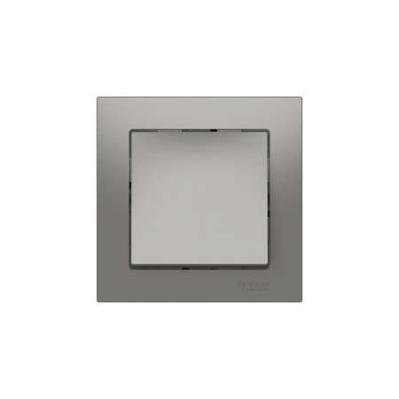 Systeme Electric AtlasDesign Сталь Выключатель 1-клавишный, сх.1, 10АХ, в сборе, быстрозажим. клем.