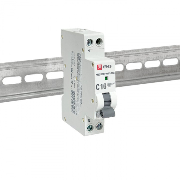 EKF PROxima АВДТ-63 Диф. Автомат (C)   16А/30мА тип АС 6кА , электронный