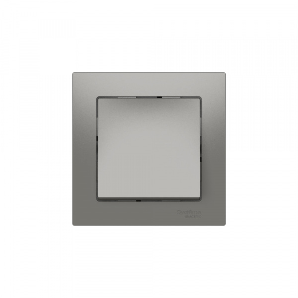 Systeme Electric AtlasDesign Сталь Выключатель 1-клавишный, сх.1, 10АХ, в сборе, быстрозажим. клем.