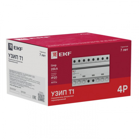 EKF PROxima Устройство защиты от импульсных перенапряжений Тип 1 Iimp 25kA (10/350?s) 4P