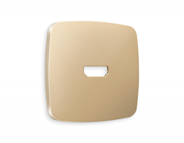 Лицевая панель OMEGA (Шампань) для HDMI розетки QUANT OP6140