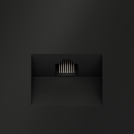 Розетка компьютерная встраиваемая VOLTUM S70 RJ45 кат.6, (черный матовый)