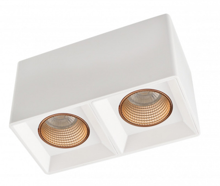 DK3085-WH+BR Светильник накладной IP 20, 10 Вт, GU5.3, LED, белый/бронзовый, пластик