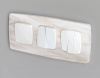 Лицевая панель OMEGA (Белый глянец) для 2-клавишных выключателей QUANT OP1030