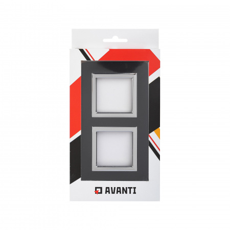 DKC Avanti Черный Алюминий Рамка 4 модуля