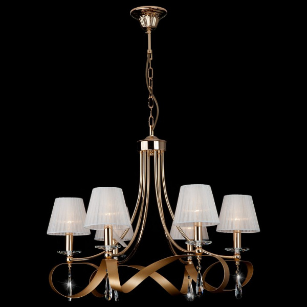 Классическая люстра с абажурами 60063/6 золото Eurosvet Adelia Классическая люстра с абажурами 60063/6 золото Eurosvet Adelia