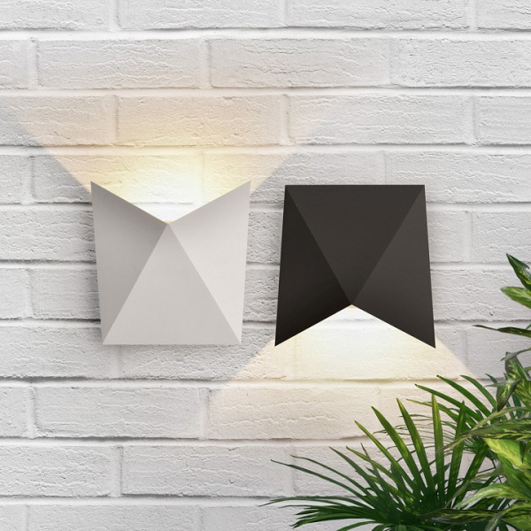 BATTERFLY черный уличный настенный светодиодный светильник 1517 TECHNO Elektrostandard Batterfly a038824