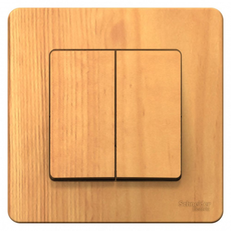 SE Blanca внутр Ясень Переключатель 2-клавишный, 10А, 250B