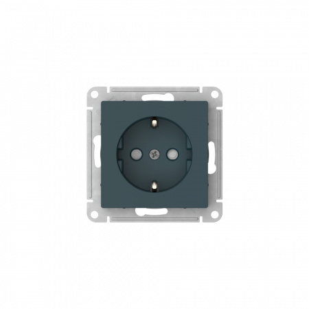 Systeme Electric AtlasDesign Изумруд Розетка с заземлением со шторками, 16А, мех., быстрозажим. клем.