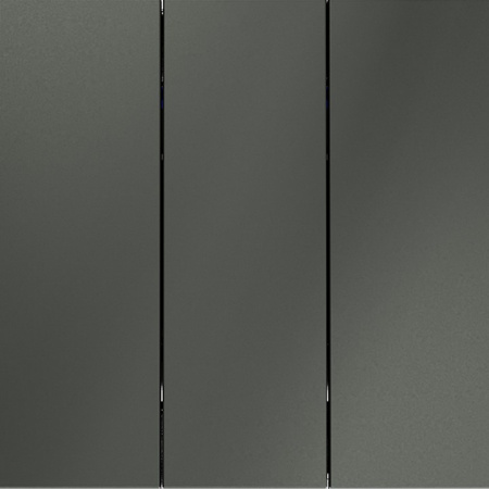 Выключатель встраиваемый VOLTUM S70 трехклавишный 10А, (титан)