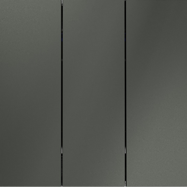 Выключатель встраиваемый VOLTUM S70 трехклавишный 10А, (титан)