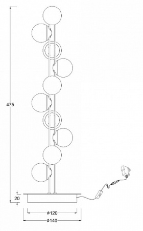 Настольный светильник Modern MOD081TL-L14G3K Maytoni Tessara