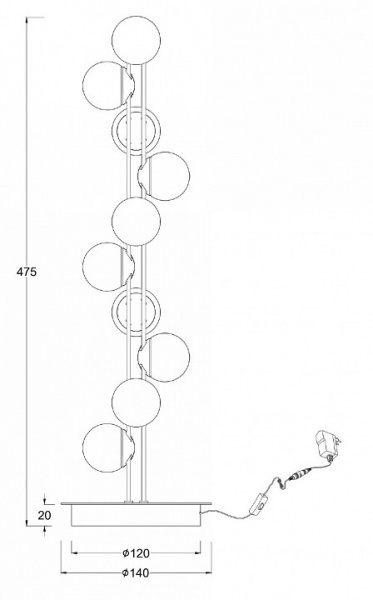 Настольный светильник Modern MOD081TL-L14G3K Maytoni Tessara