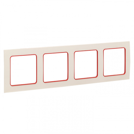 EKF PROxima Стокгольм Белый Линия красная Рамка 4-ая