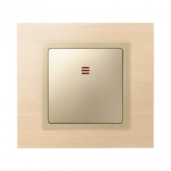 Simon 82 Шампань Клавиша 1-ая с подсветкой