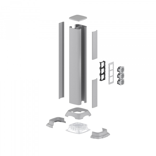 DKC Алюминиевая колонна 0,71 м, цвет темно-серебристый металлик