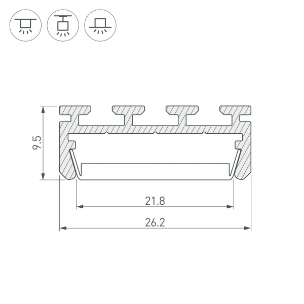 Профиль Arlight PLS-LOCK-2000 ANOD 016397