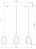 Подвесной светильник со стеклянными плафонами 50285/3 хром Eurosvet Cosmic
