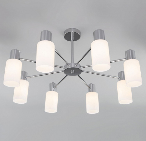 Потолочная люстра со стеклянными плафонами 70160/8 хром Eurosvet Vegga