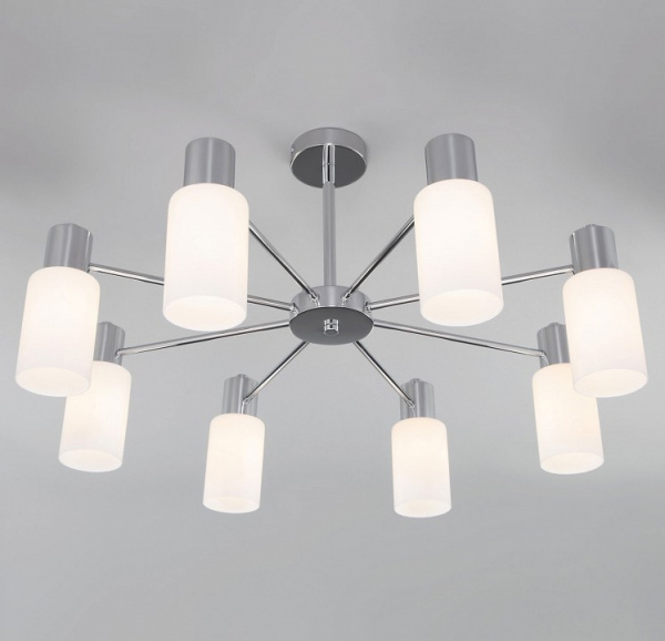 Потолочная люстра со стеклянными плафонами 70160/8 хром Eurosvet Vegga