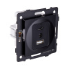 Розетка USB A+C 20W, черный Kollinger REA-037BK для Aspekt, Eleganz, Reflex