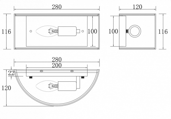 Настенный светильник (бра) MOD096WL-01CH Maytoni Ripple