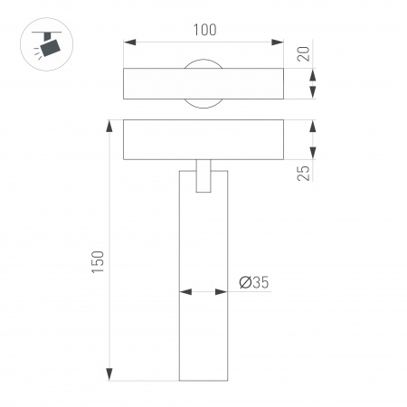 Arlight Светильник MAG-SPOT-25-R120-12W Warm3000 (WH, 30 deg, 24V) (IP20 Металл, 5 лет)
