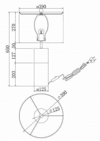 Настольный светильник Maytoni Z030TL-01BS Maytoni Bianco