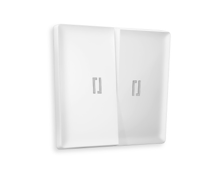 Лицевая панель ALFA (Белый матовый) для 2-кл выключателей с подсветкой QUANT AP1240