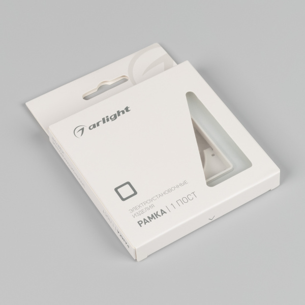 Arlight Рамка стеклянная FRM-OMALI-SFGS-1-WH (-)