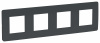 SE Unica Studio Антрацит Рамка 4-ная