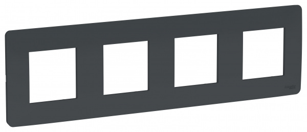 SE Unica Studio Антрацит Рамка 4-ная