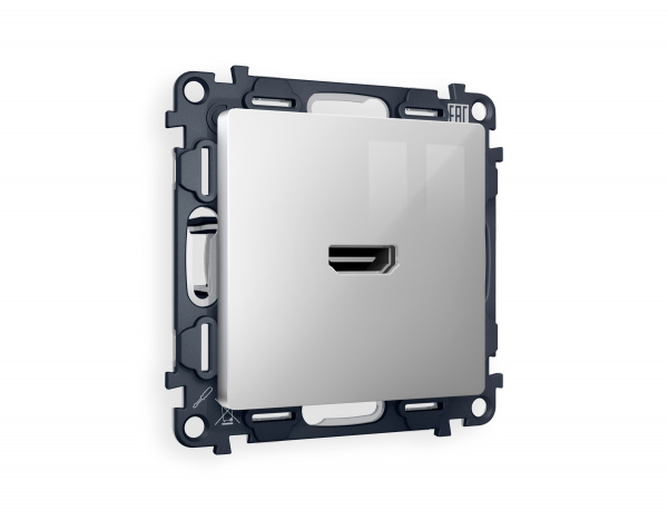 Комплект механизма розетки HDMI 2.0 ALFA MA414010 Серебро глянец 40V/500mA 2.0GHz 5-18Gbit/s QUANT