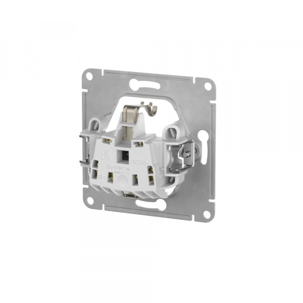 Systeme Electric Glossa Белый Розетка с зазем. со шторк. с крышк., 16А, IP44, в сборе, быстрозажим. клем.