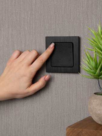 EKF PROxima Стокгольм Черный Выключатель проходной 1-кл, 10А