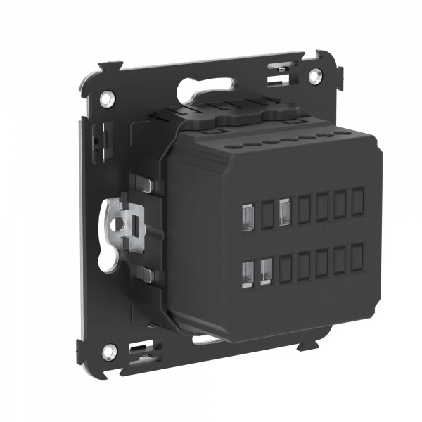 DKC Avanti Черный квадрат Механизм управления вентиляторами