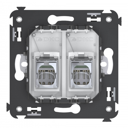 DKC Avanti Белое облако Розетка RJ-45 5e двойная экранированная